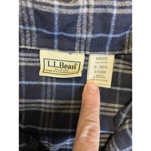 LL Bean Mens Size S Soft Flannel Pajama Top Shirt Sleepwear Plaid